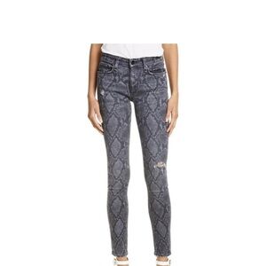 rag & bone Snake Pattern Skinny Jeans